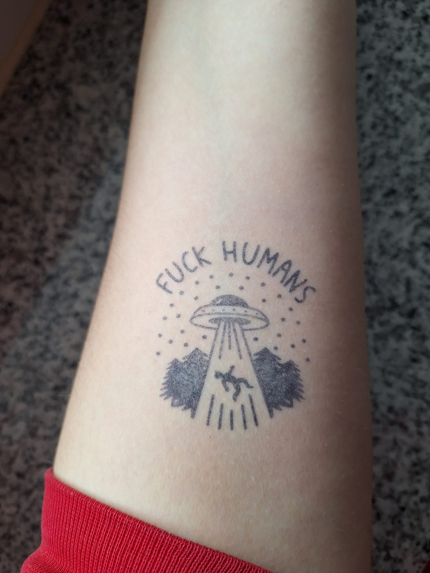 Alien Abduction Tattoo